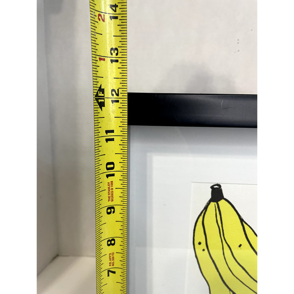 Framed Banana Illustration Wall Art Modern Pop Art Decor 12x12 - Picture 7 of 8